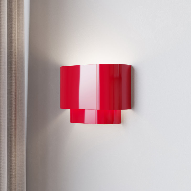 Applique murale 1 lumière ADA en nickel brossé avec abat-jour en métal nickel brossé avec intérieur blanc brillant