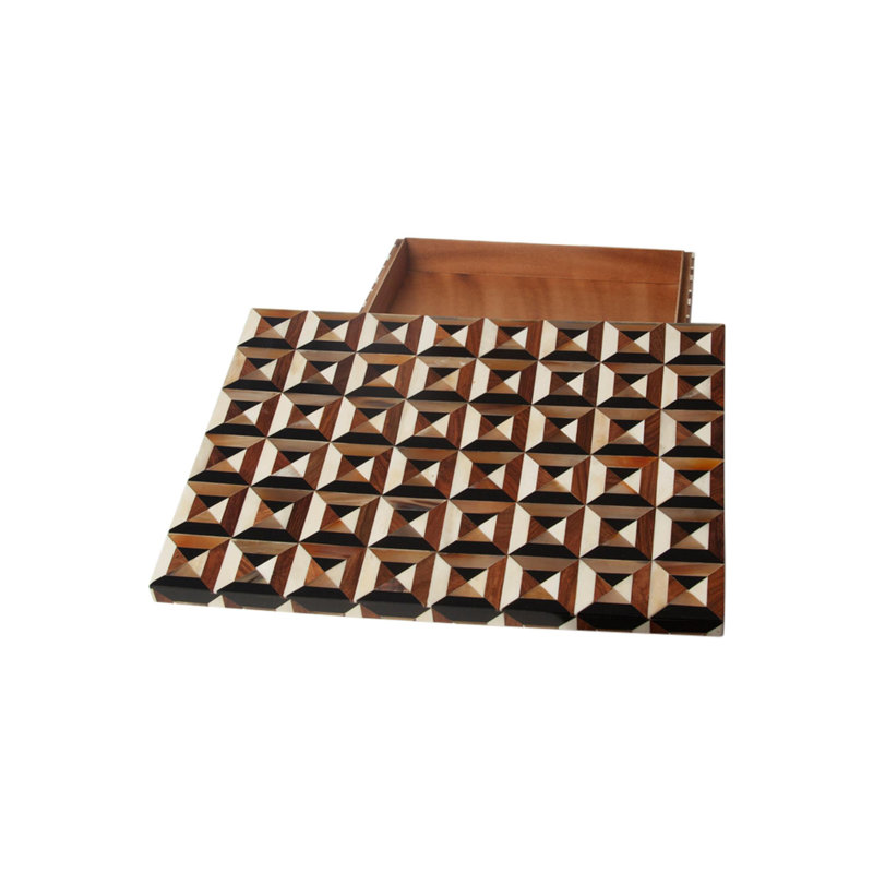 Triangle Marquetry Box-Lg