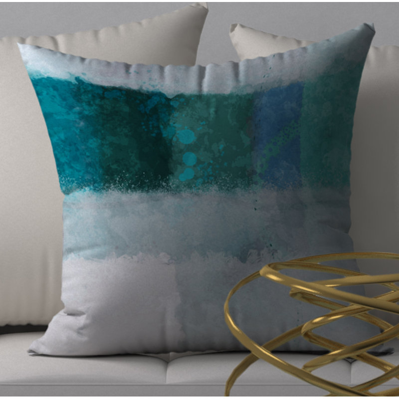 Abstract Reversible Throw Pillow, 20" x 20"