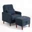Upholstered Armchair with Footstool-1354990036
