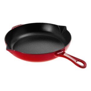 Staub Cast Iron 13-inch Double Handle Specialty Pan Black