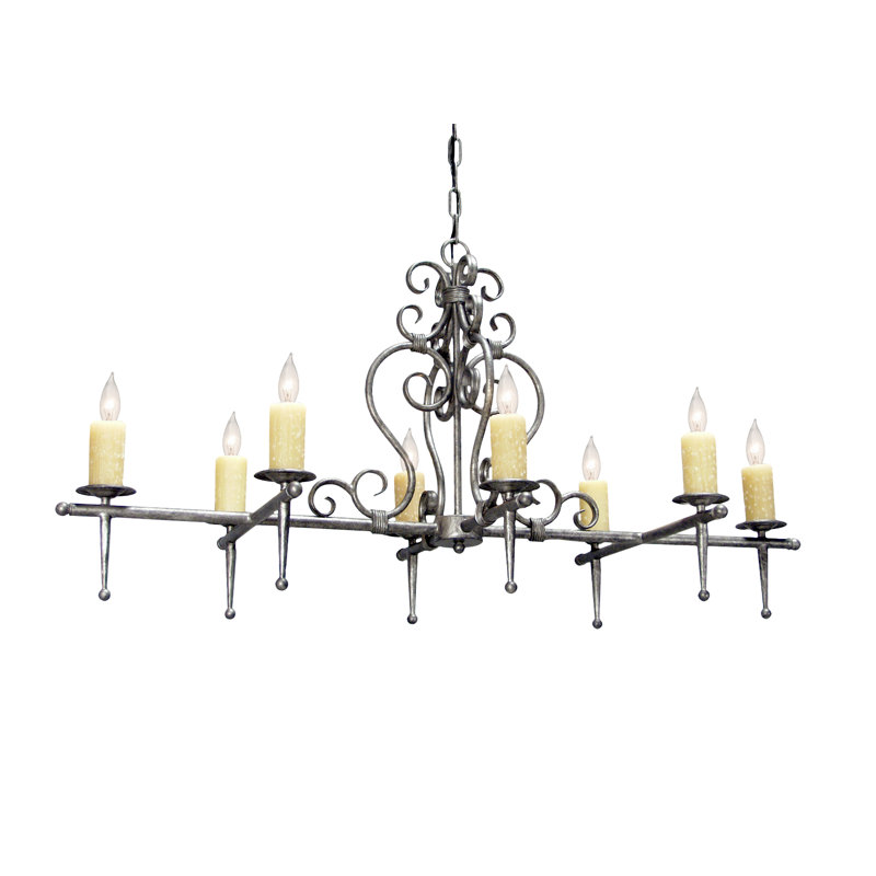 Lustre oblong 8 lumières Janeeva