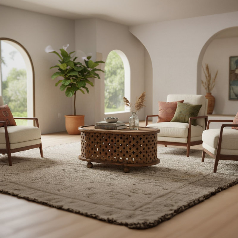 Neiges Solid Wood Coffee Table