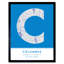 Columbus Ohio United States City Map Blue 1 Piece Single Picture Frame Wall Art