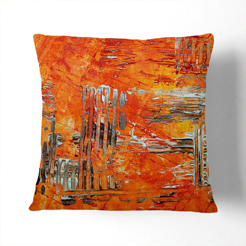 Abstract Square Cushion, Black, 55 x 55 cm