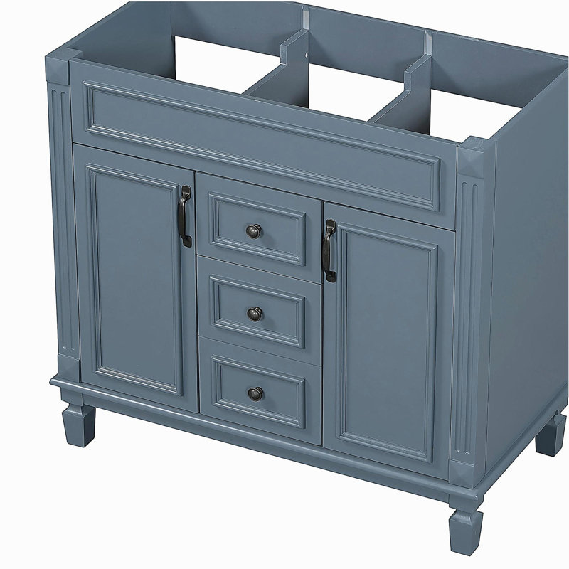 36'' Bathroom Vanity without Top Sink, Cabinet only, Modern Bathroom Storage Cabinet with 2 Soft Closing Doors