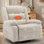 Fauteuil inclinable chauffant et massant, fauteuil inclinable surdimensionné, fauteuil inclinable pivotant à 360 ° pour le salon, fauteuil inclinable berçant avec poches latérales