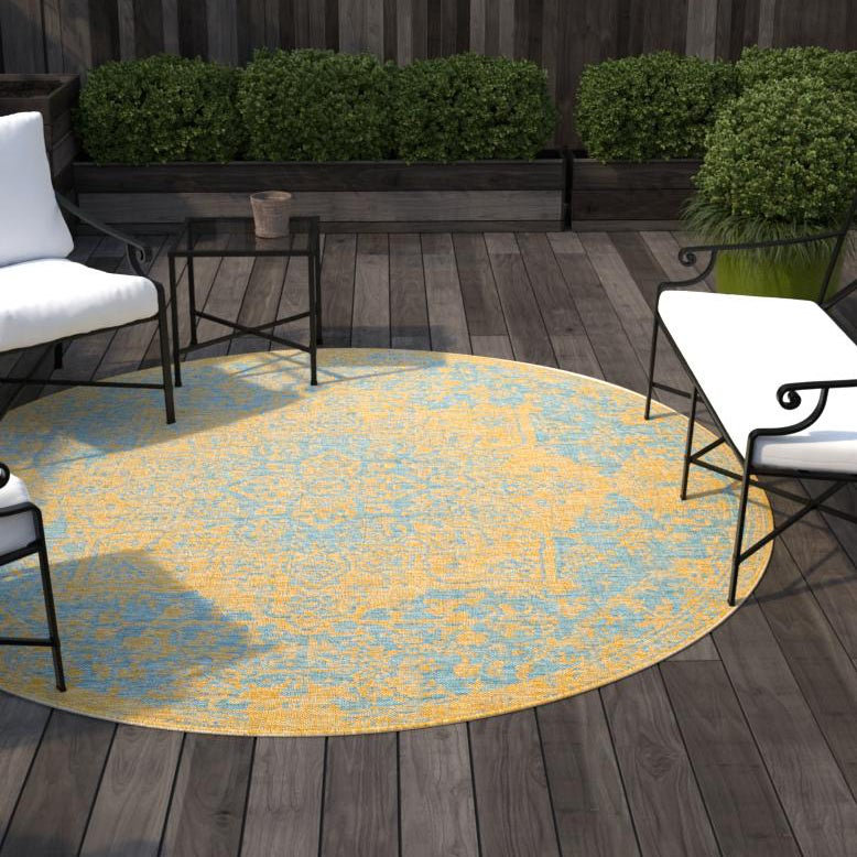 Tapis d'extérieur Jill Zarin, Rond 3 pi 1 po