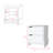 Nightstand Brookland, Bedside Table With Double Drawers And Sturdy Base, White Finish-2055911883