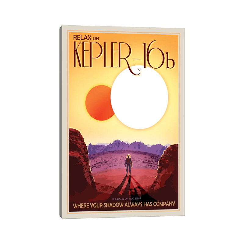 Kepler-16B by NASA - Print on Canvas, Wrapped Canvas, 20.32 cm H x 30.48 cm W
