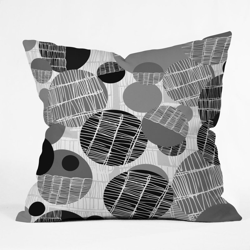 Textured Geo Throw Pillow, 20" x 20", Gray