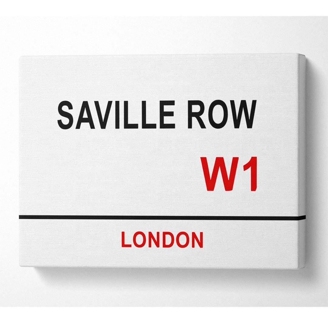 Saville Row Signs - Gewickeltes Segeltuch Typografie