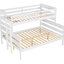 Lit simple superposé au-dessus de grand lit simple, blanc - lit robuste pour les chambres à coucher avec instructions d'assemblage claires