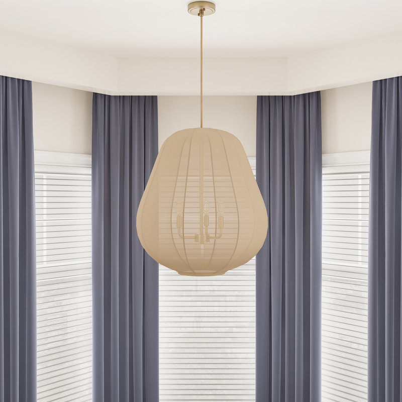 Luminaire suspendu bolo surdimensionné à intensité variable de 19,69 pouces Zynaria 3-E12