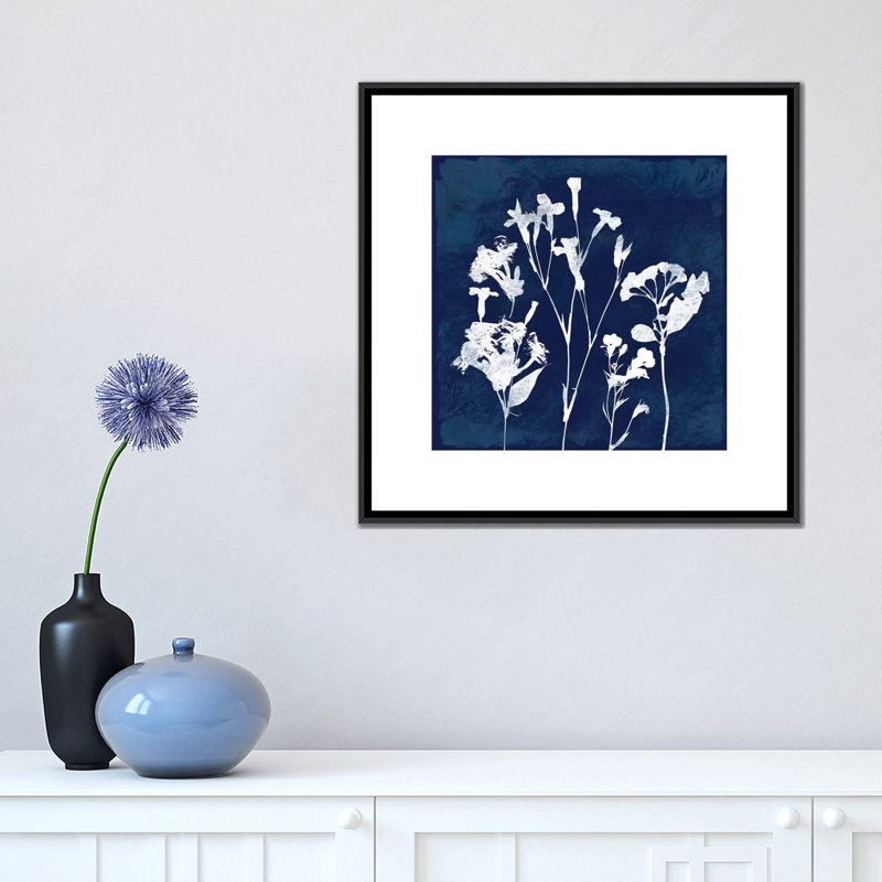 Reproduction d'art graphique sur toile «Cyanorphe II», H 18 po x l 18 po x P 1,5 po, Toile avec cadre noir