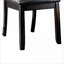 Ensemble de 2 chaises d'appoint de salle à manger transitionnelles, dossier incurvé cerise brun foncé, siège en similicuir rembourré espresso