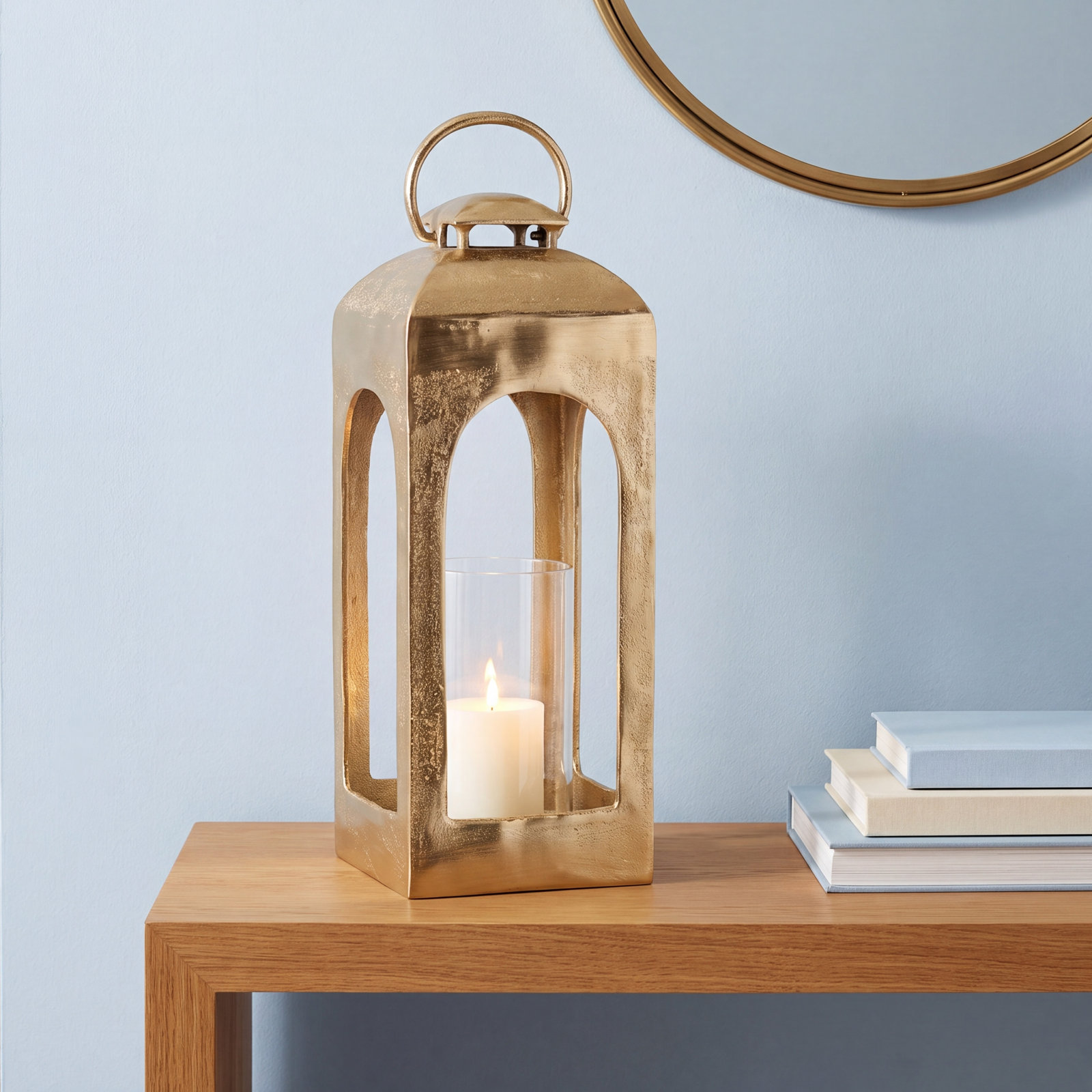 Lantern Candle Holder, 22" H x 8" W x 8" D