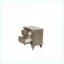 Table de chevet 2 tiroirs Luxury Classic avec finition argent antique / champagne