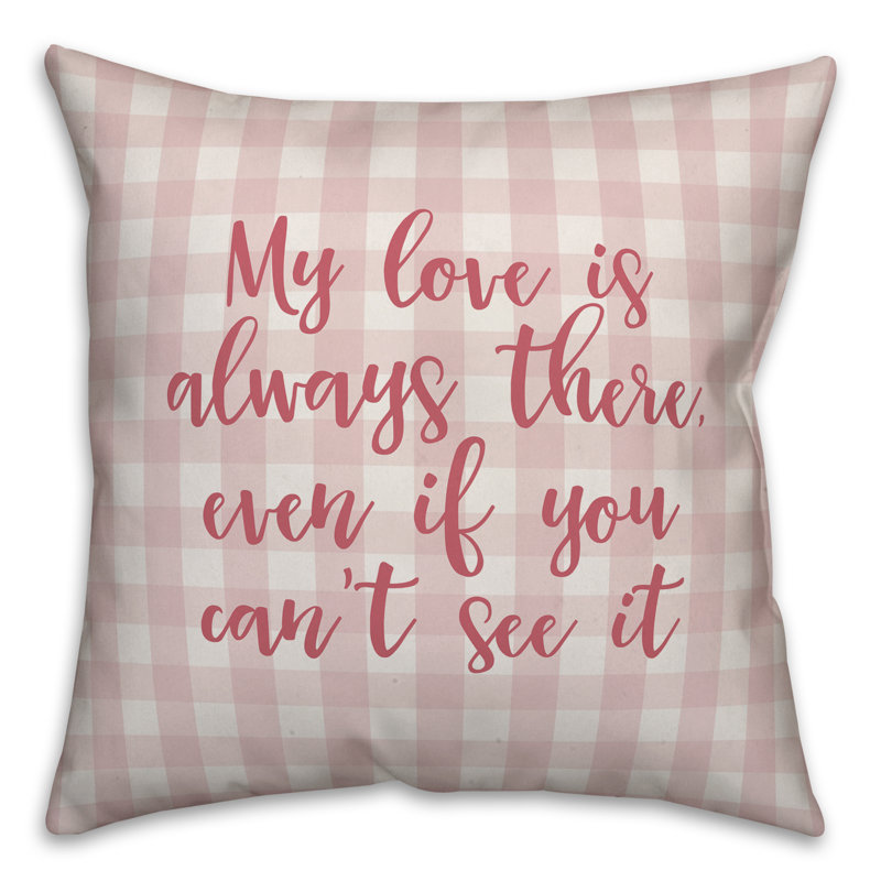  Coussin décoratif My Love is Always There, Rose, Housse de coussin