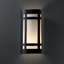 Ambiance - Large Craftsman Window - Open Top & Bottom Wall Sconce - Carbon Matte Black - White - GU24 LED-277731961-277731960-277731963