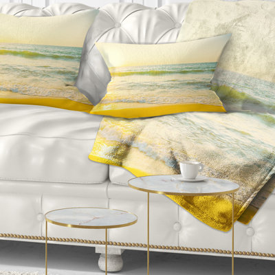 Coussin lombaire seascape calme et colorée coucher de soleil à la plage
