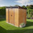 Outdoor Metal Storage Shed with Window, Transparent Panel & Free Accessories – Corrosion-Resistant Garden, Lawn Shed-111996087-123099596