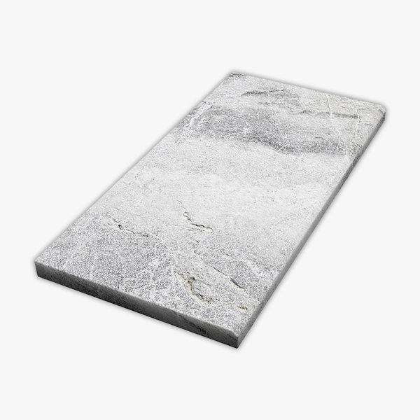 Atlantic Grey Grained Texture 12x24 Marble Thick Modern Edge Coping