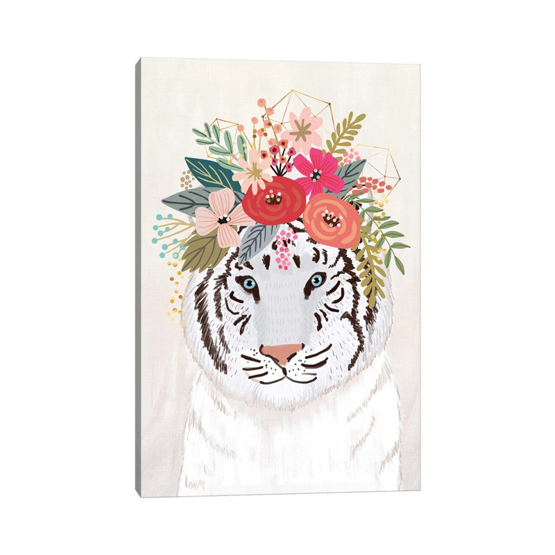 White Tiger by Mia Charro - Wrapped Canvas Print, 20.32 cm H x 30.48 cm W