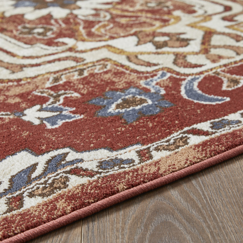 Raaya Damask Indoor Rug, Rectangle 5'3" x 7'3"