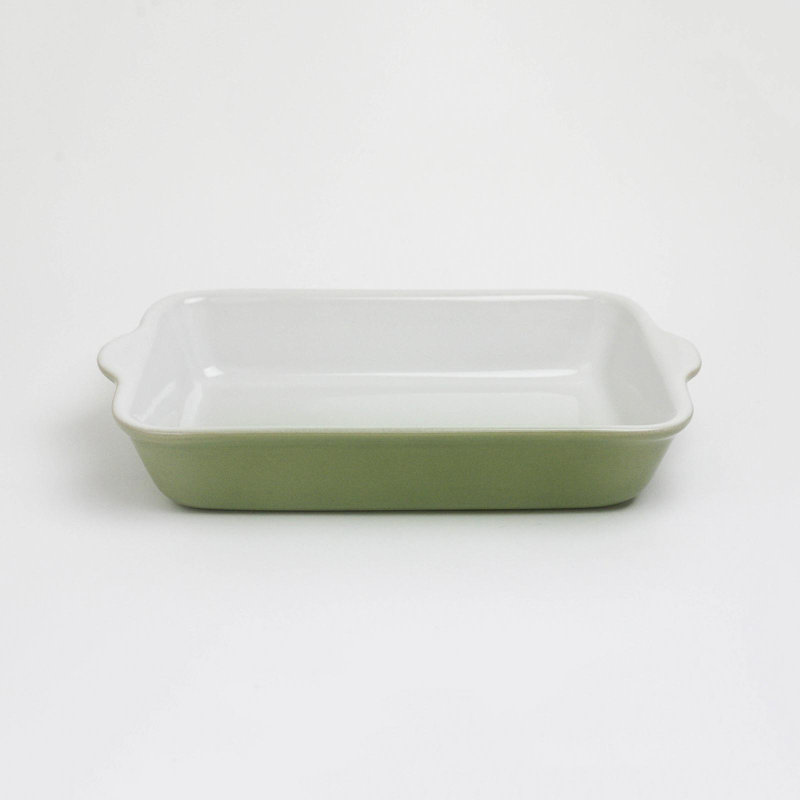 Carthage.Co Rectangle Stoneware Baker Bakeware, Sage