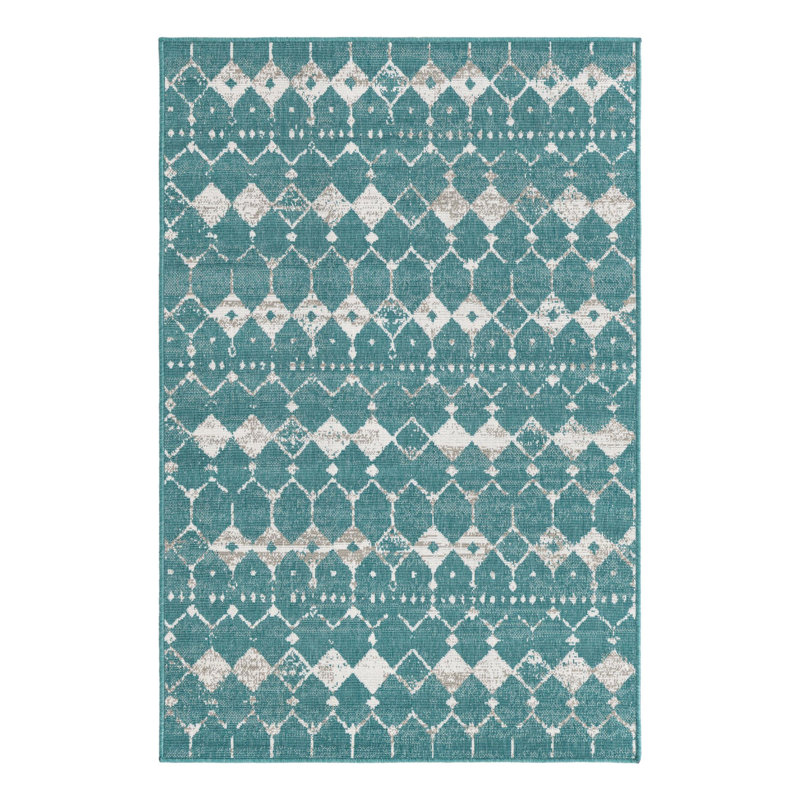 Geometric Indoor / Outdoor Rug, Rectangle 4' x 6'