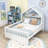 Wooden House Bed with Safety Guardrail-257911762-257911725