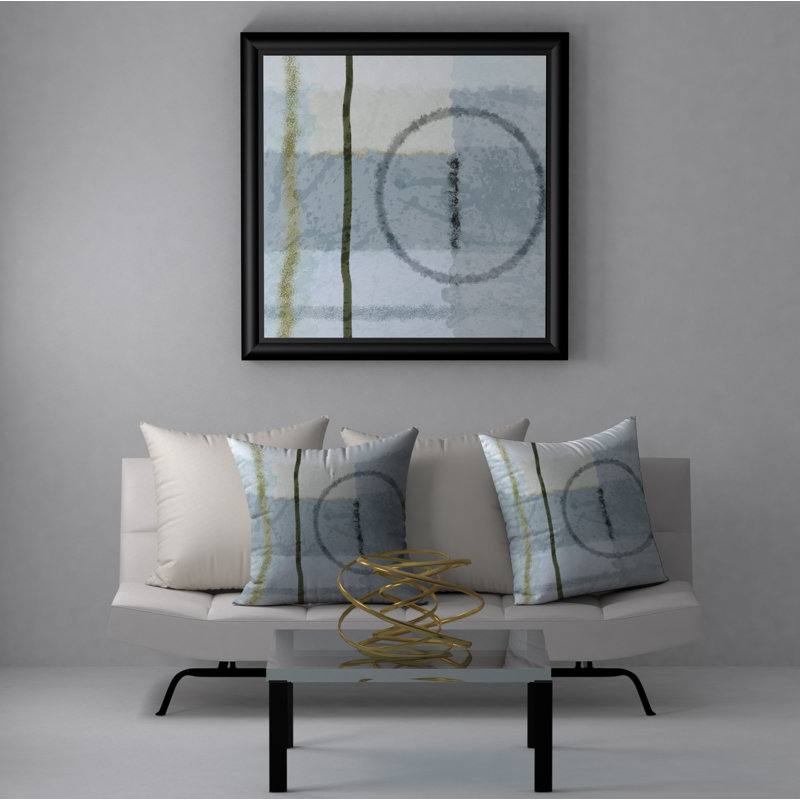 Victor Abstract Reversible Throw Pillow, 20" x 20"