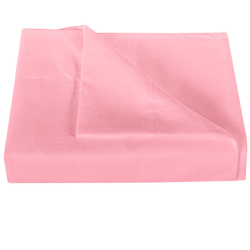 Drap plat en microfibre , Drap plat pour très grand lit californien, Rose