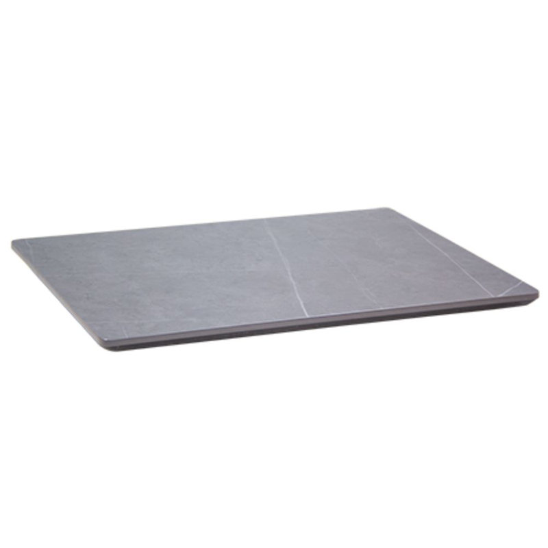 Plateau de table en pierre frittée 36 "x 36" de couleur gris ciment, L 36 po x l 36 po