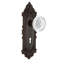 Crystal Meadows Interior Mortise Door Knob with Victorian Long Plate-905056325