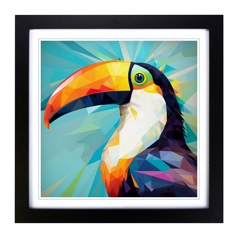 Toucan Constructivism - Framed Print, Black