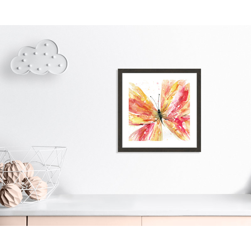 «Butterfly Flying II», art encadré, H 22,5 po x l 22,5 po x P 0,63 po, Structure noire