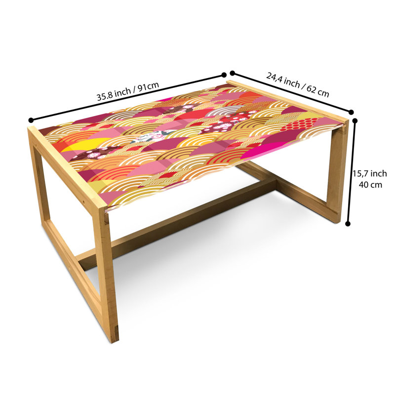 Jaiyah Sled Coffee Table, 40cm H x 91cm W x 62cm D