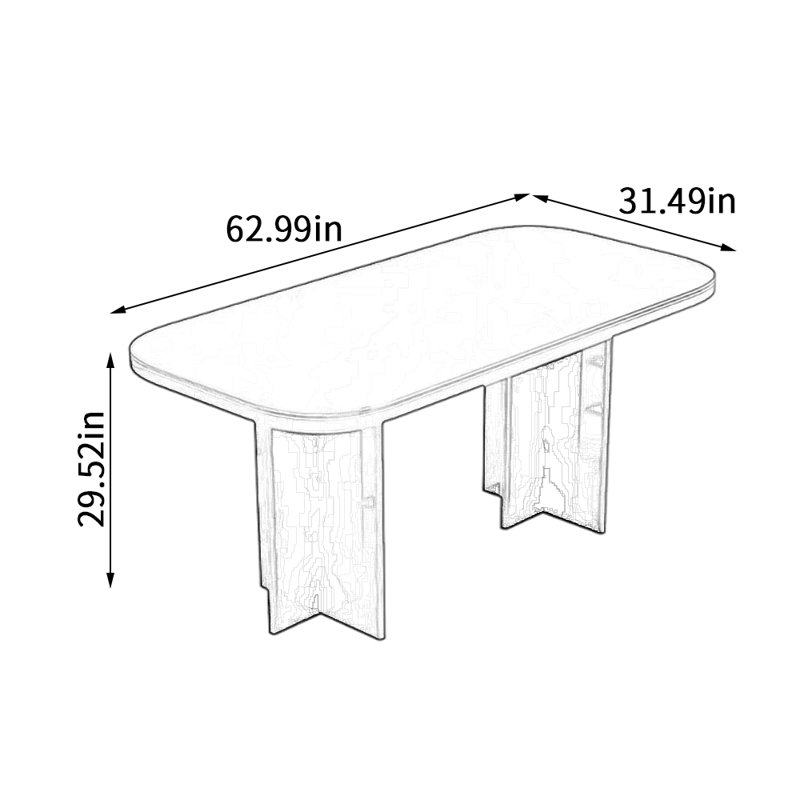 Carl, H 29,52 po x L 62,99 po x l 31,49 po, Noir, noir, noir, noir