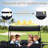 Stroller Wagon For 4 Kids, 4 Seater Wagon Stroller With Convertible Seats Footrests, Snack Tray, Storage Bag, Removable Canopy