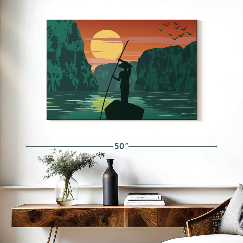 Alvord Canoe In Ha Long Bay, 26" H x 39" W