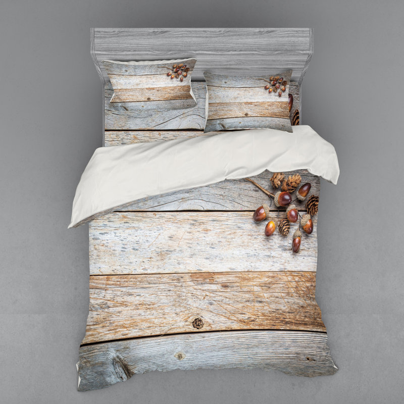 Rustic Polyester Duvet Cover, Queen Duvet Cover + 3 Additional Pieces