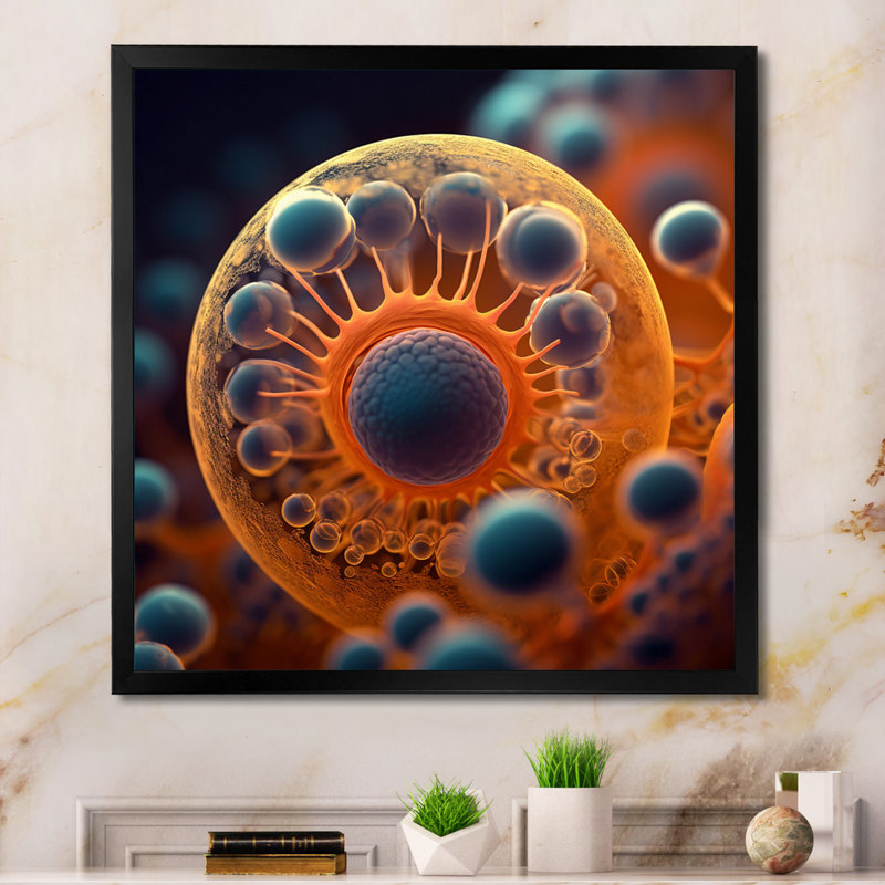 Cellular Dimensions, photographie Macro - formes abstraites, décoration murale, H 30 po x l 30 po x P 1 po, Cadre photo noir
