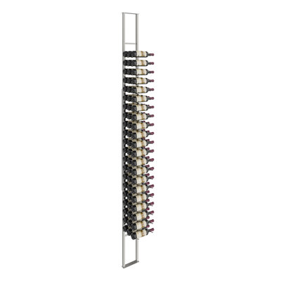 Indurial 63-Bottle Single-Sided Floor-to-Ceiling Wine Rack Kit in Gunmetal - Up to 10' Ceilings