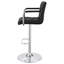 Tabouret de bar chromé réglable avec accoudoirs-1464225605