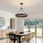 Dimmable 2-light LED Ambient Rustic Antique Pendant Light, Handcrafted Vintage Chandelier