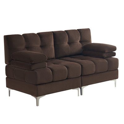 Modular Sectional Couch,124 Inch Sectional Sofa With Metal Legs, Modern U Shaped Sofa For Living Room(Chenille) by Ivy Bronx