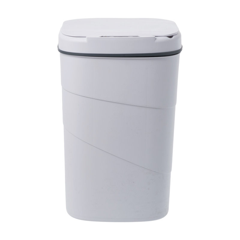 PP Touch Top Waste Bin, 18L, White