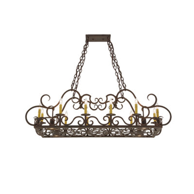 Lustre traditionnel unique à 16 lumières Carlotta